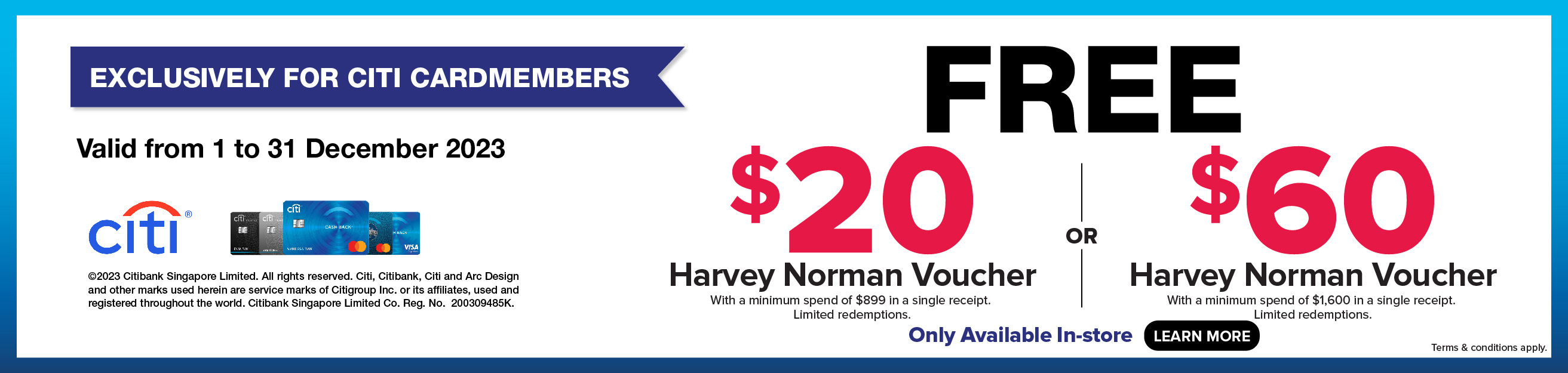 Citibank Bank Promotion Harvey Norman Singapore