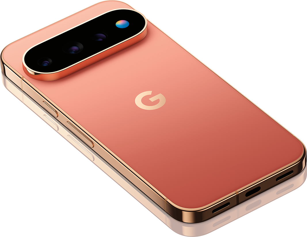 Google Pixel 11 Pro in rose gold with camera bar
