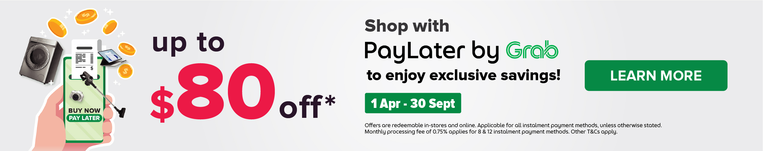 Harvey Norman SG Grab PayLater Promotions