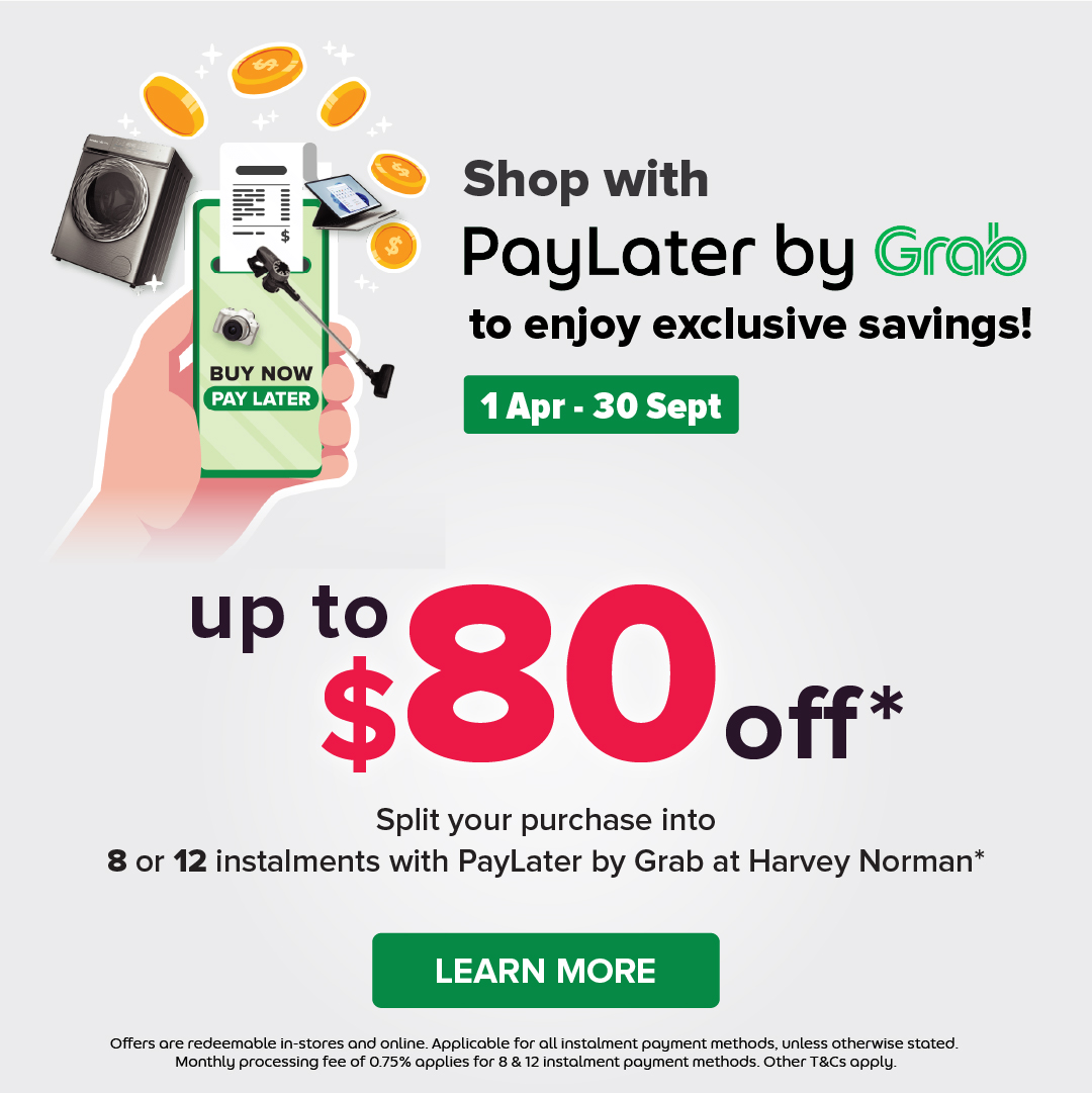Harvey Norman SG Grab PayLater Promotions