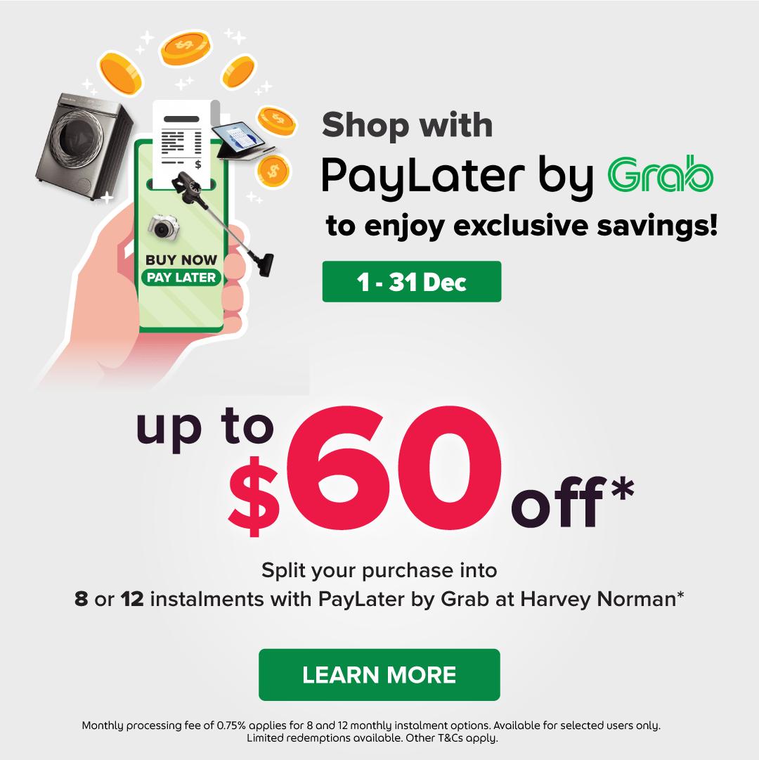 Harvey Norman SG Grab PayLater Promotions