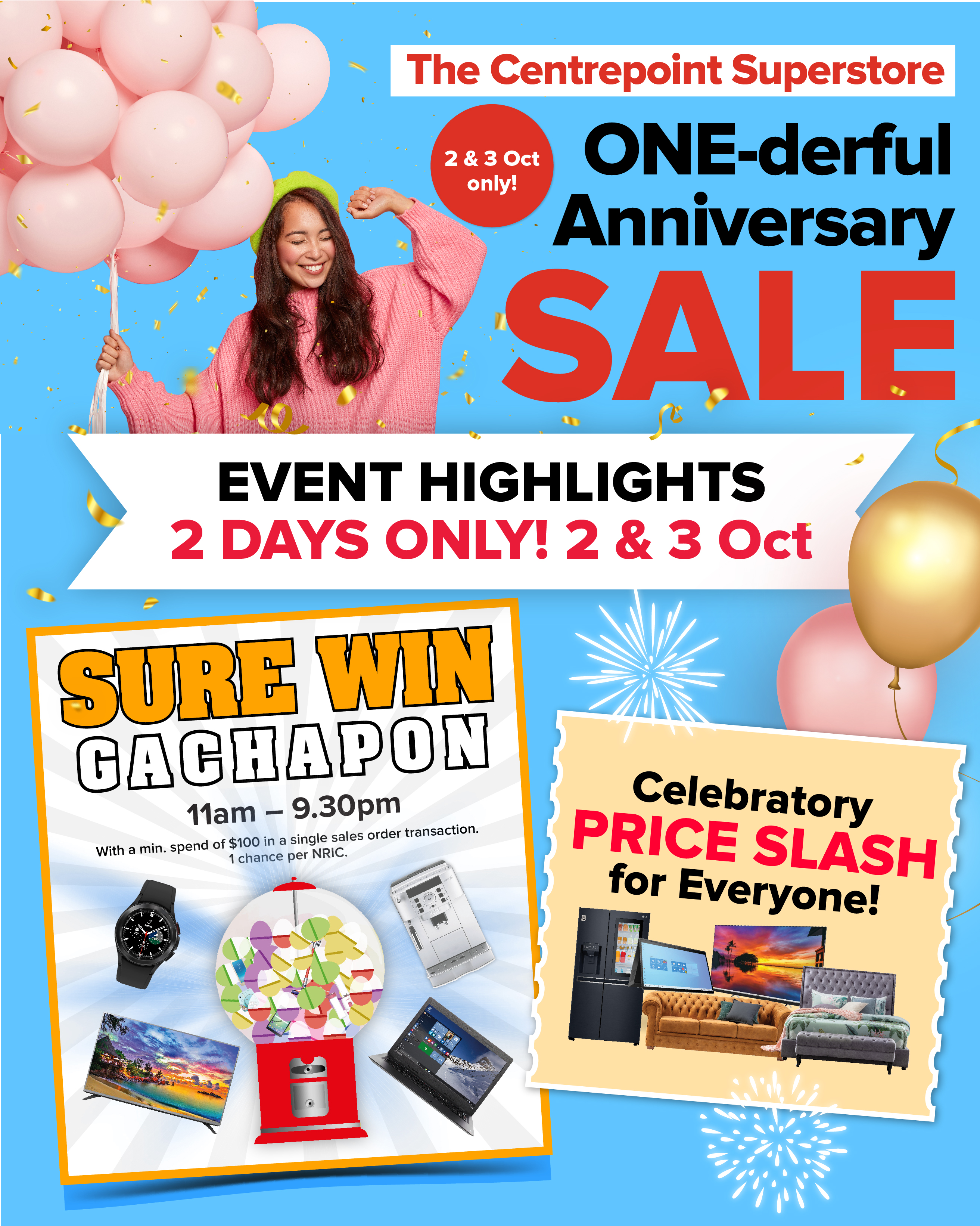 The Centrepoint Superstore One Derful Anniversary Sale Harvey Norman Singapore