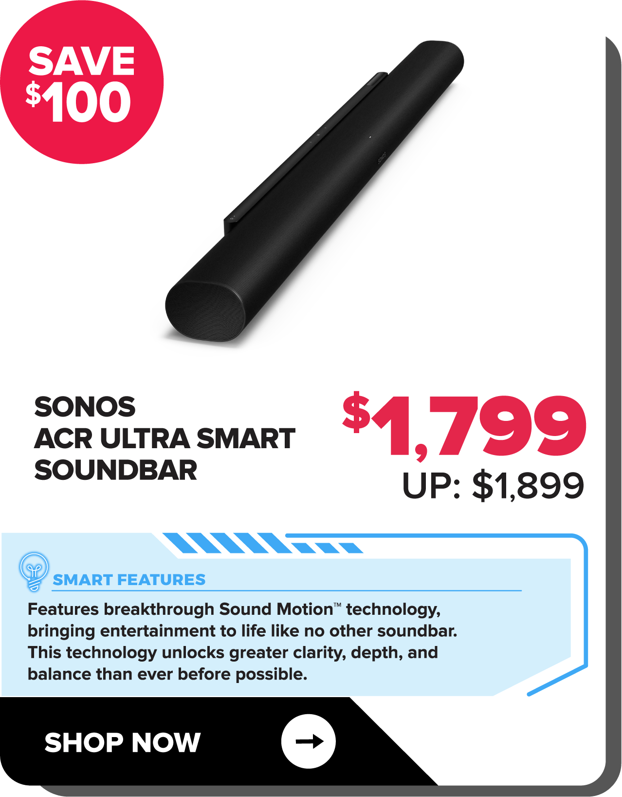 Sonos ARC Ultra Soundbar Black