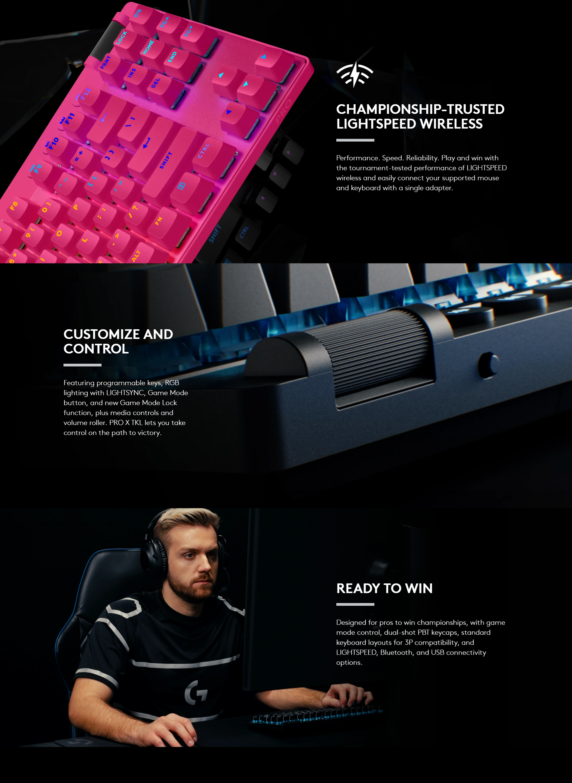 Logitech Pro X TKL Lightspeed Gaming Keyboard - Black | Harvey Norman ...