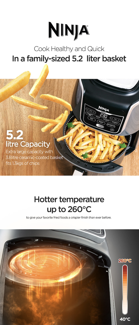 Ninja AF160 Foodi Deluxe Air Fryer Harvey Norman Singapore