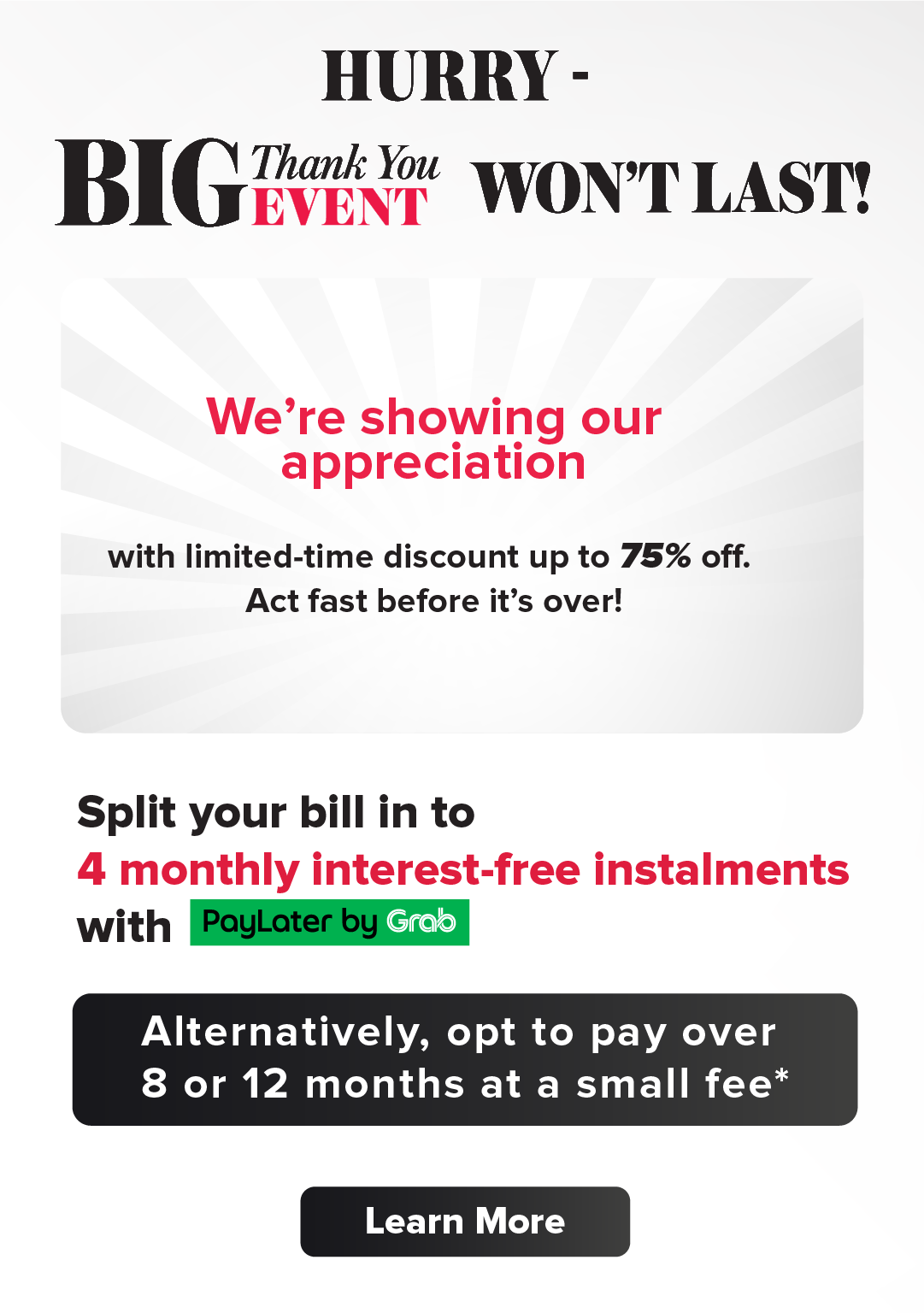 Harvey Norman Singapore Big Thank You Cashback