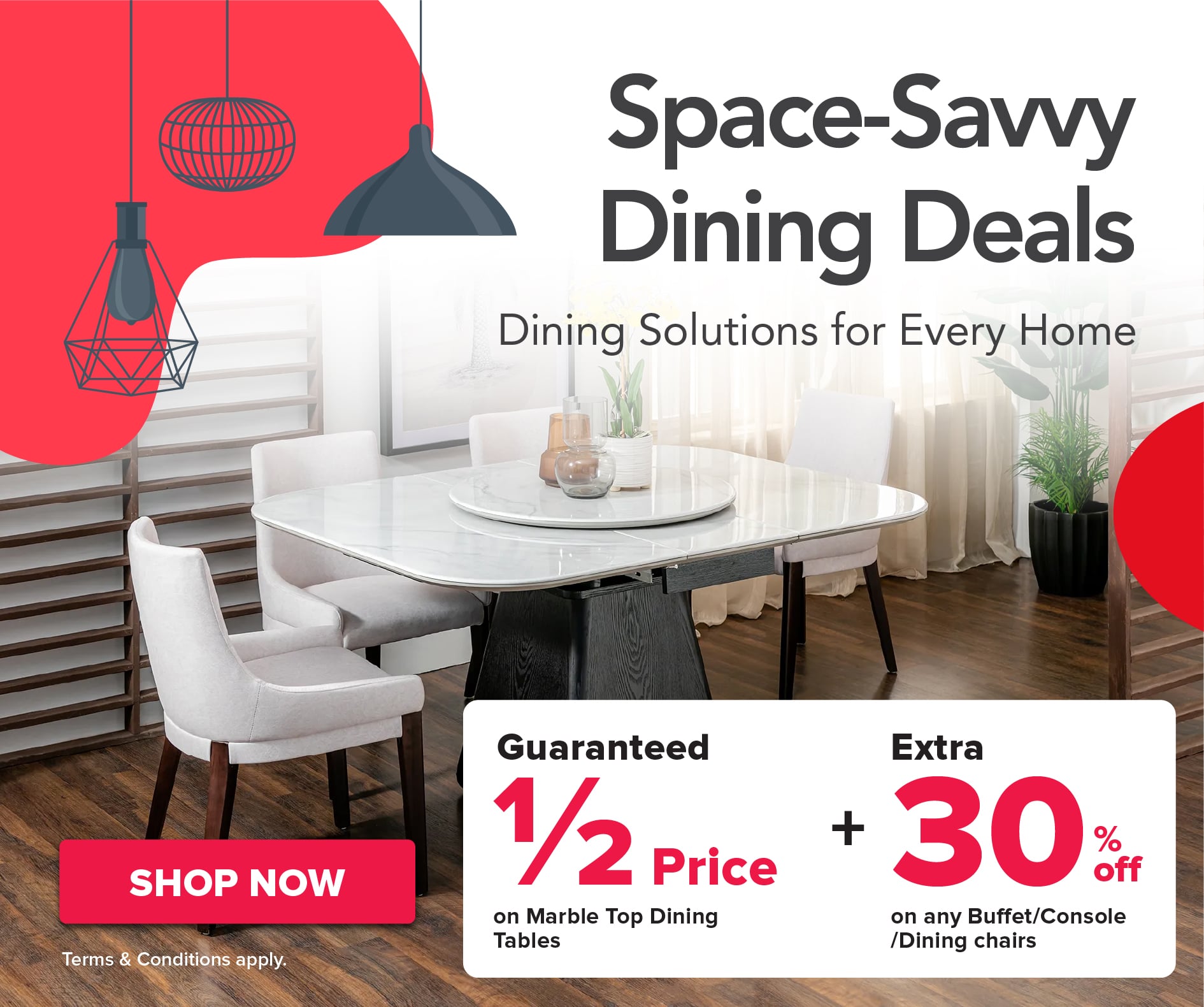 Space Savvy Dining Deals 10.10 Double Deals Sale