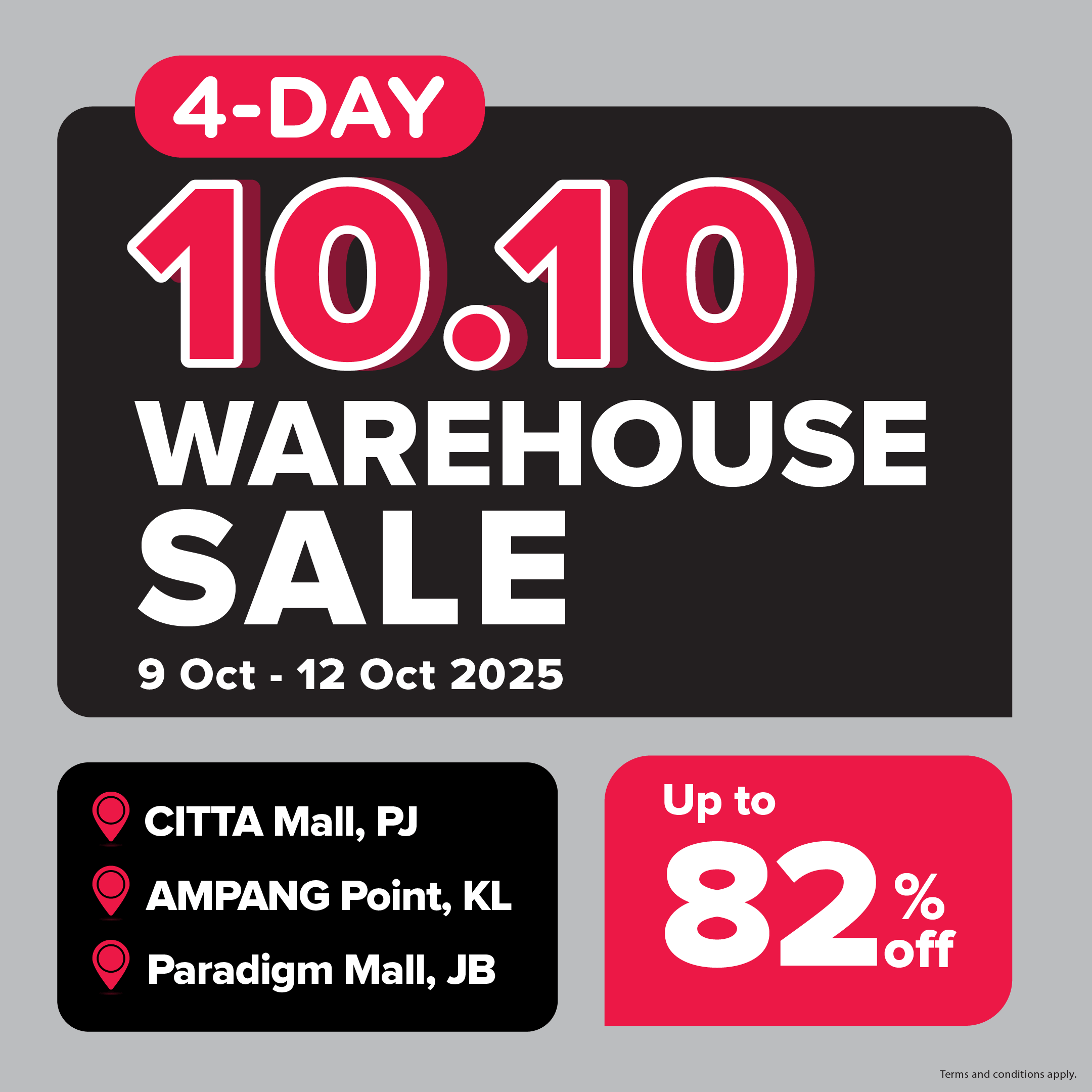10.10 Warehouse Sale Landingpage Mobile