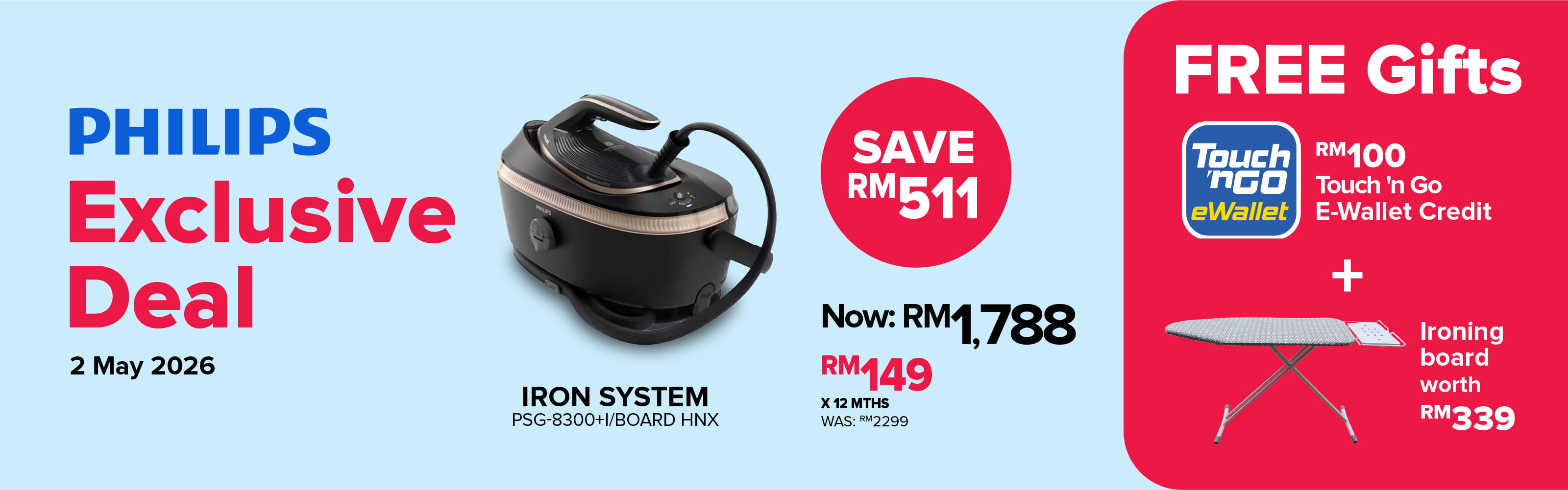 Harvey Norman Philips Exclusive Deal Steam Generator