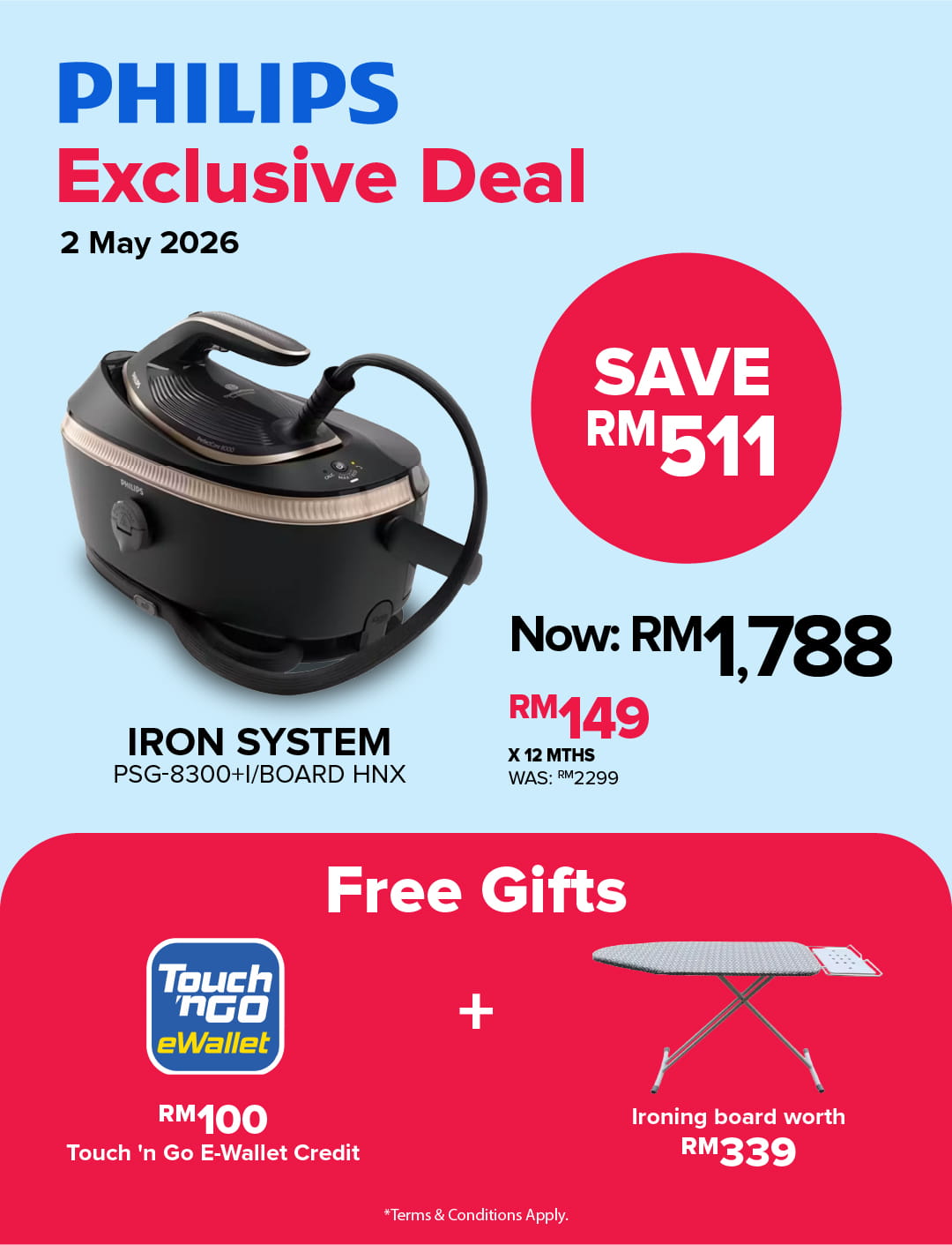 Harvey Norman Philips Exclusive Deal Steam Generator