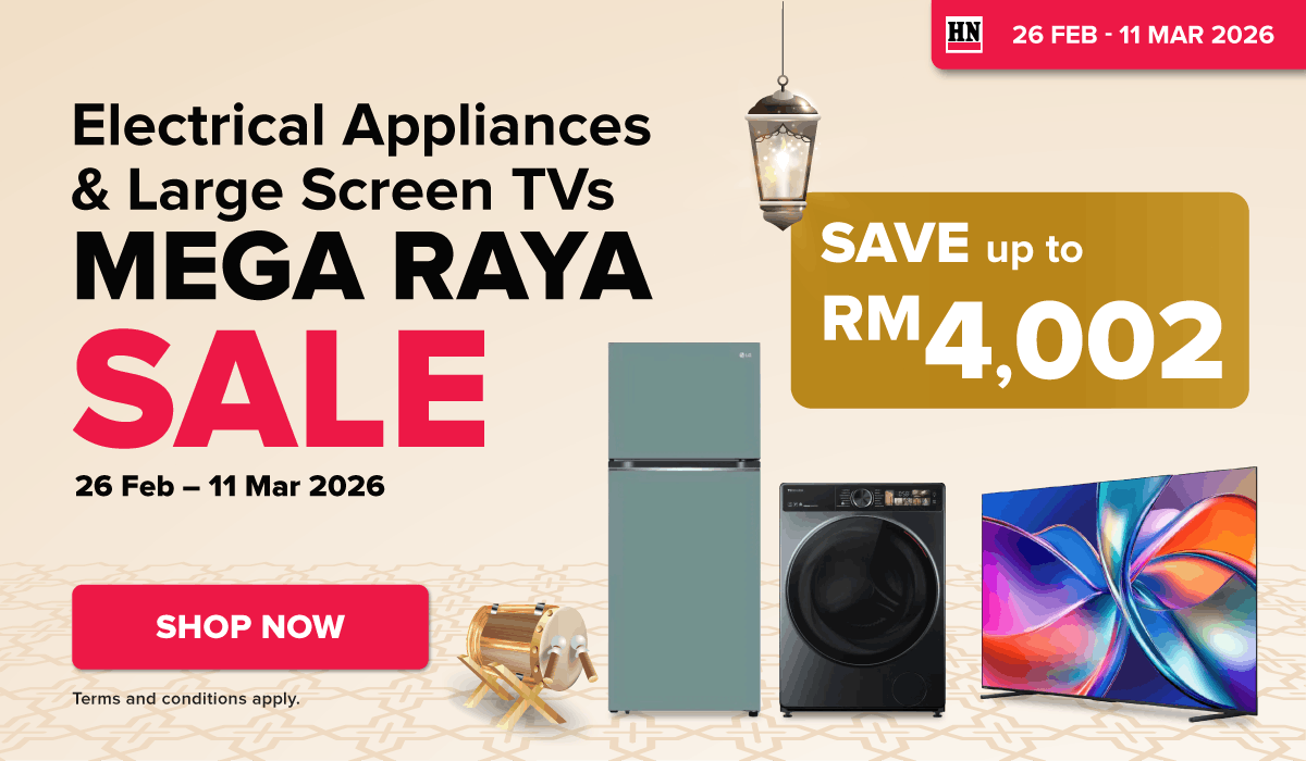 Electrical Appliances & Large Screen TVs Mega Raya Sale