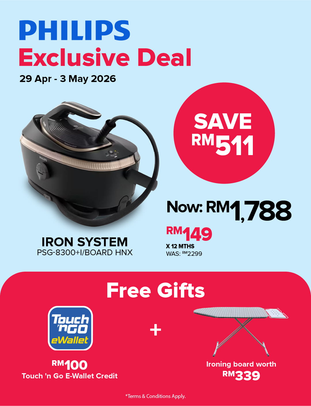 Harvey Norman Philips Exclusive Deal Steam Generator