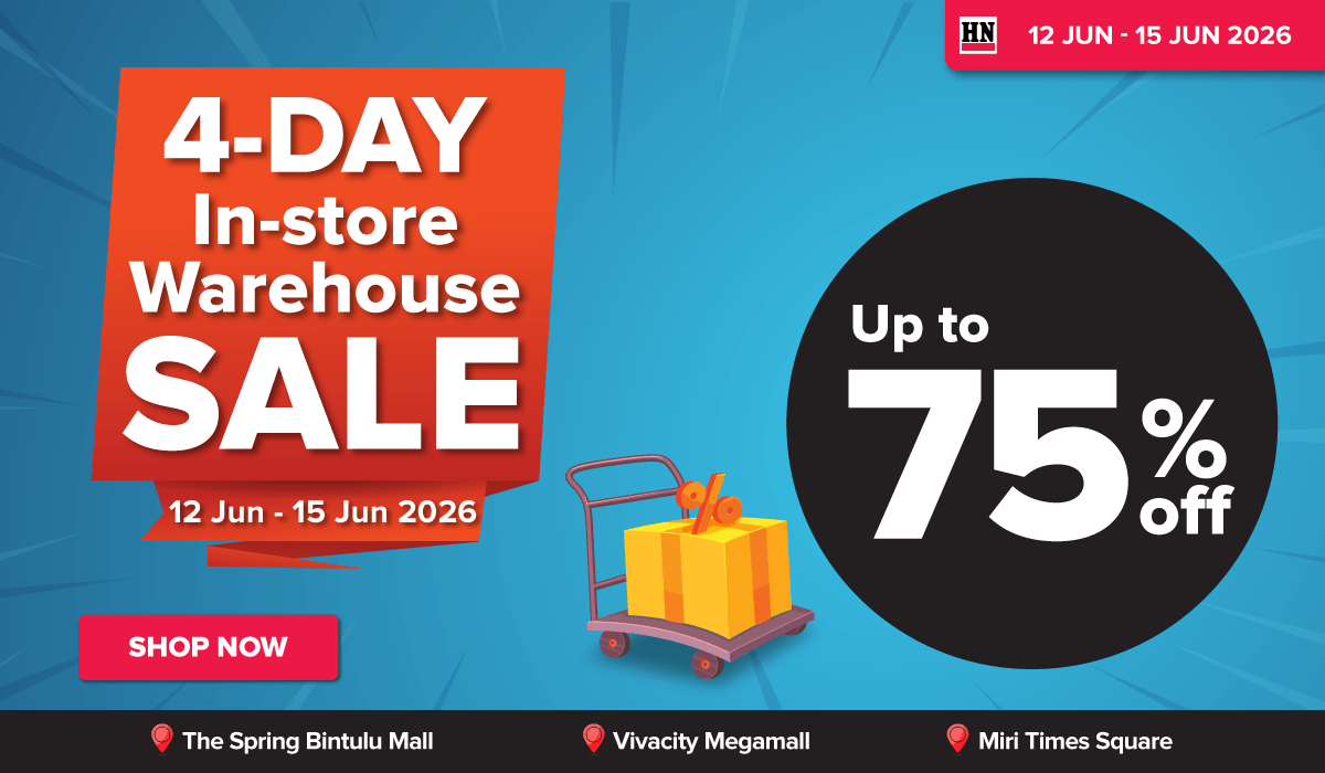 Sarawak 4-Day In-store Warehouse Sale (12 Jun -  15 Jun 2026)