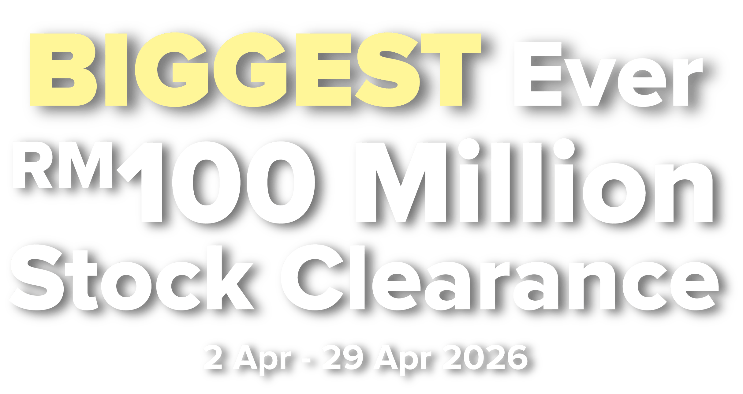 Harvey Norman Biggest Ever RM100 Million Stock Clearance Masthead