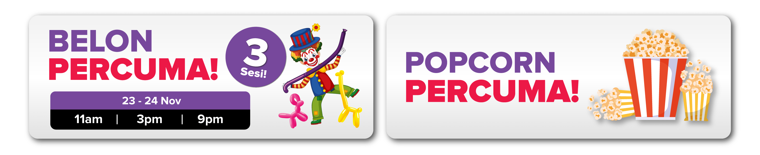 Harvey Norman Berjaya Megamall Kuantan Belon Percuma dan Popcorn Percuma