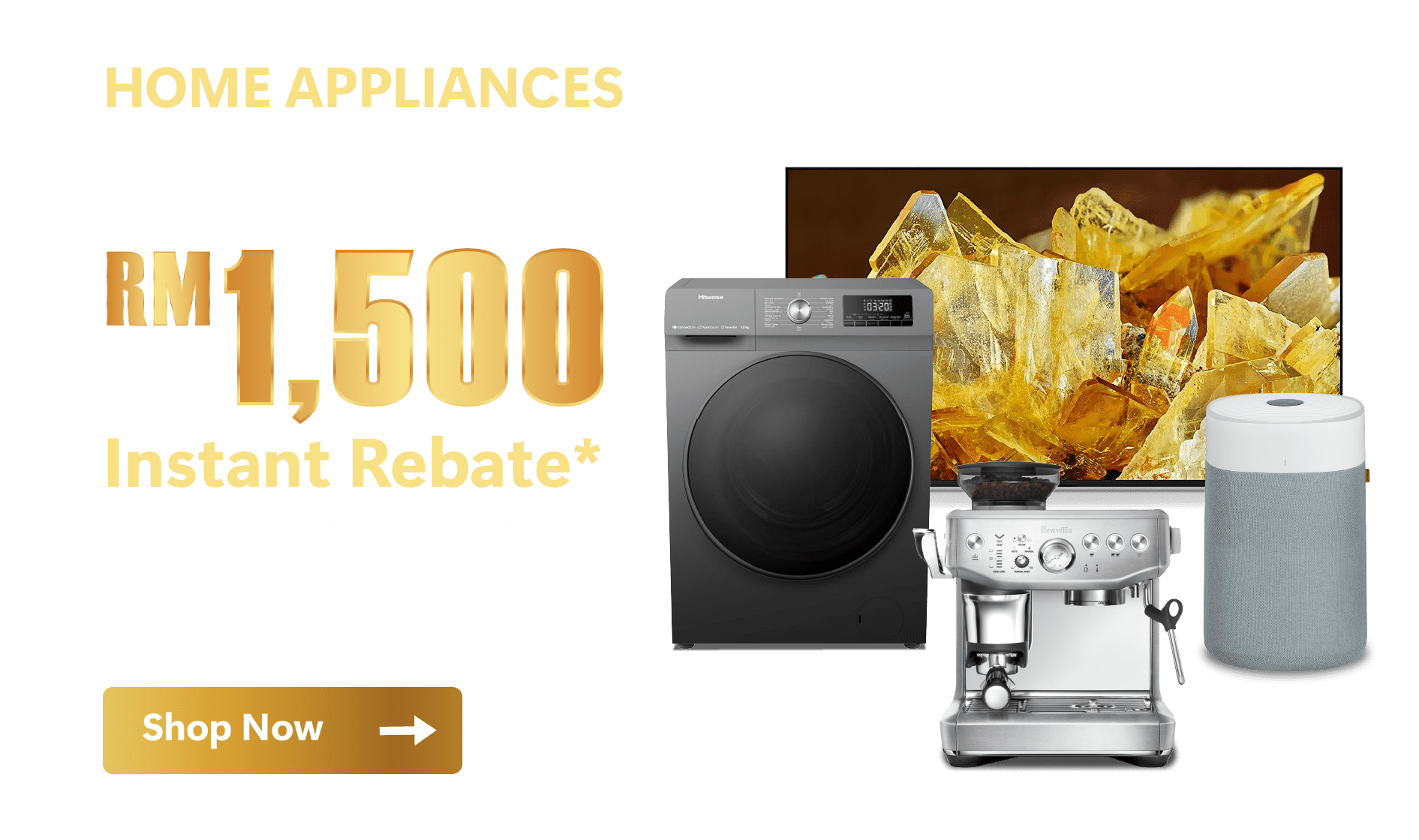 Home Appliances Enjoy Instant Rebates worth up to RM1500*