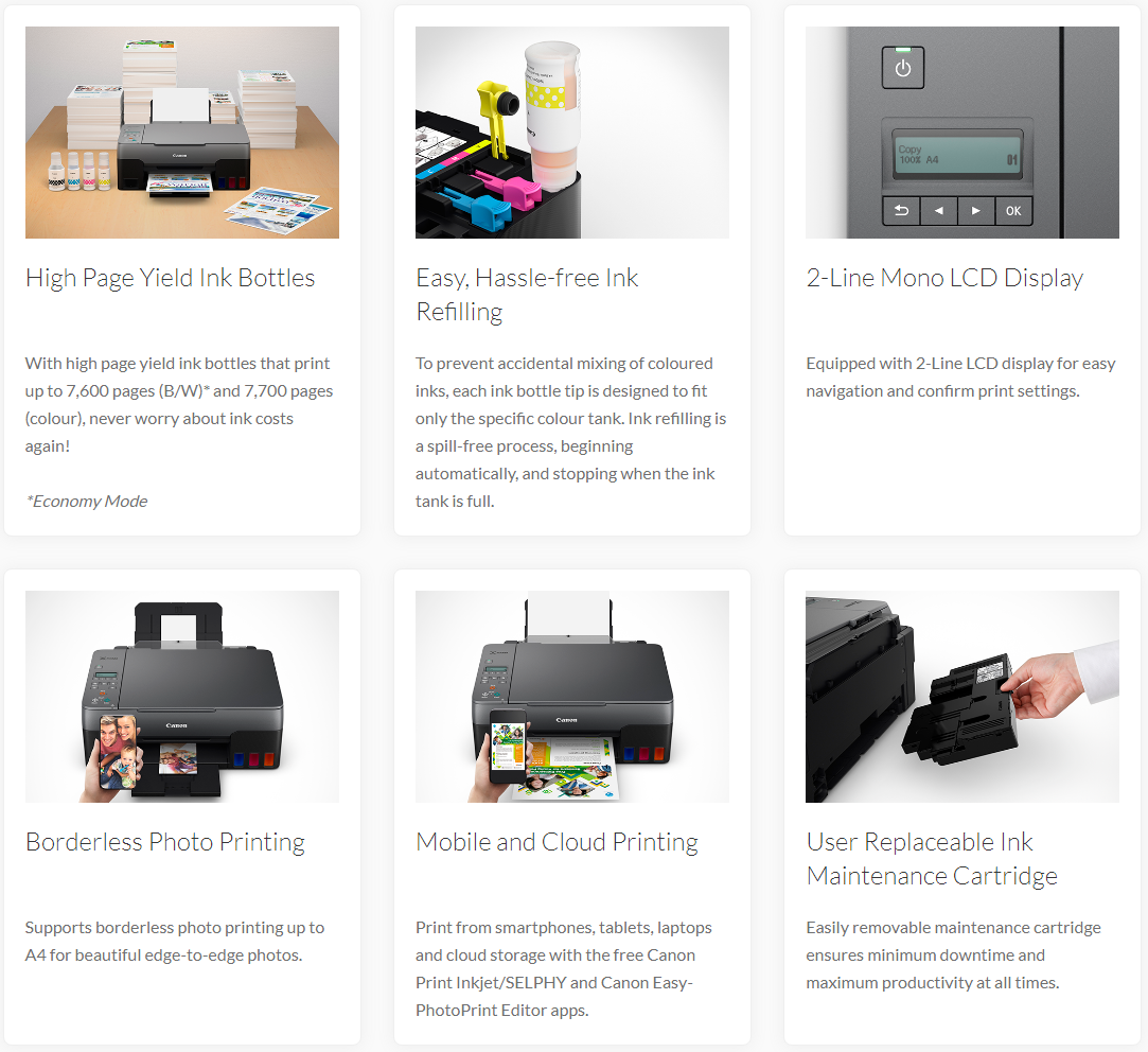 Canon G3020 All-in-One Inkjet Printer | Harvey Norman Malaysia