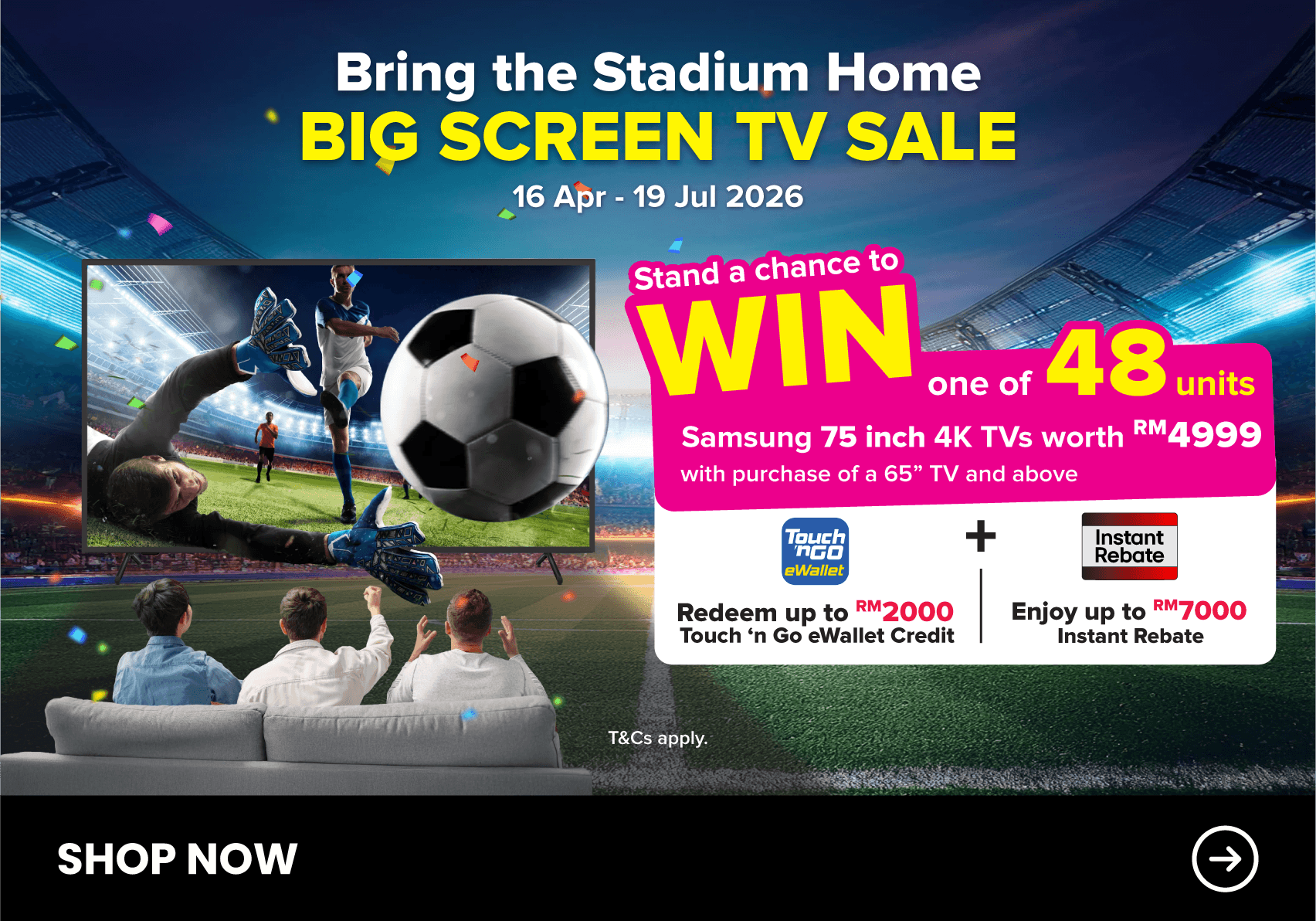 Harvey Norman Bring The Stadium Home Big Screen TV Sale