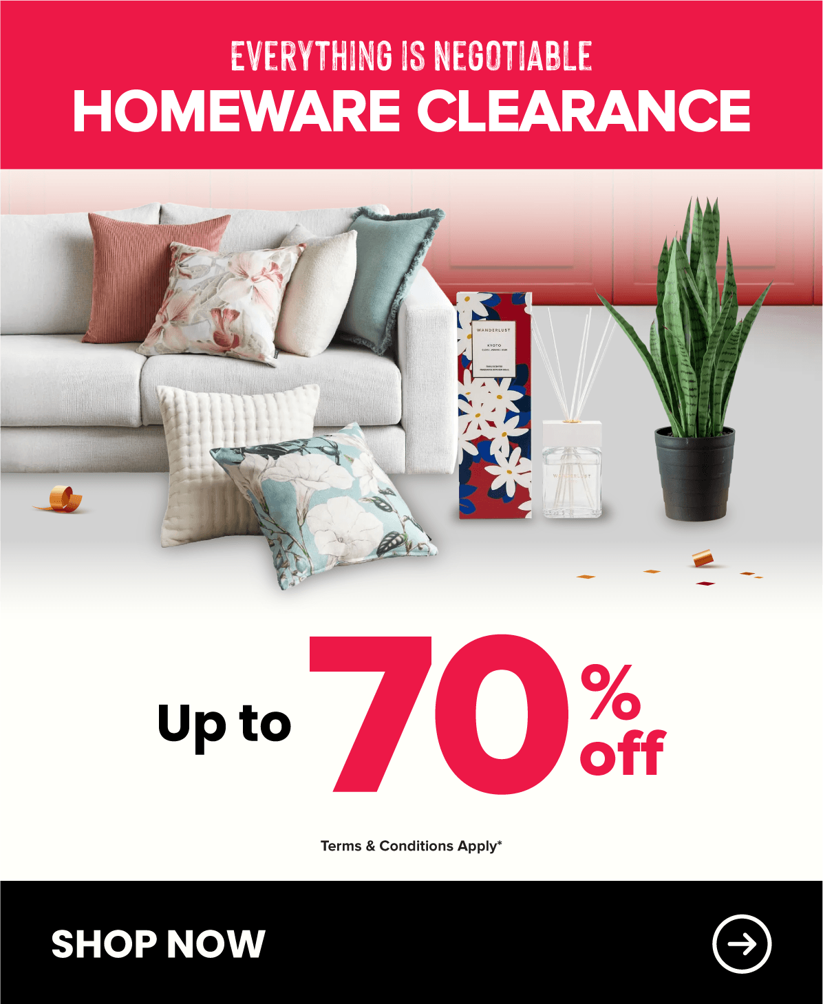 Harvey Norman Homeware Clearance Everything is Negotiable