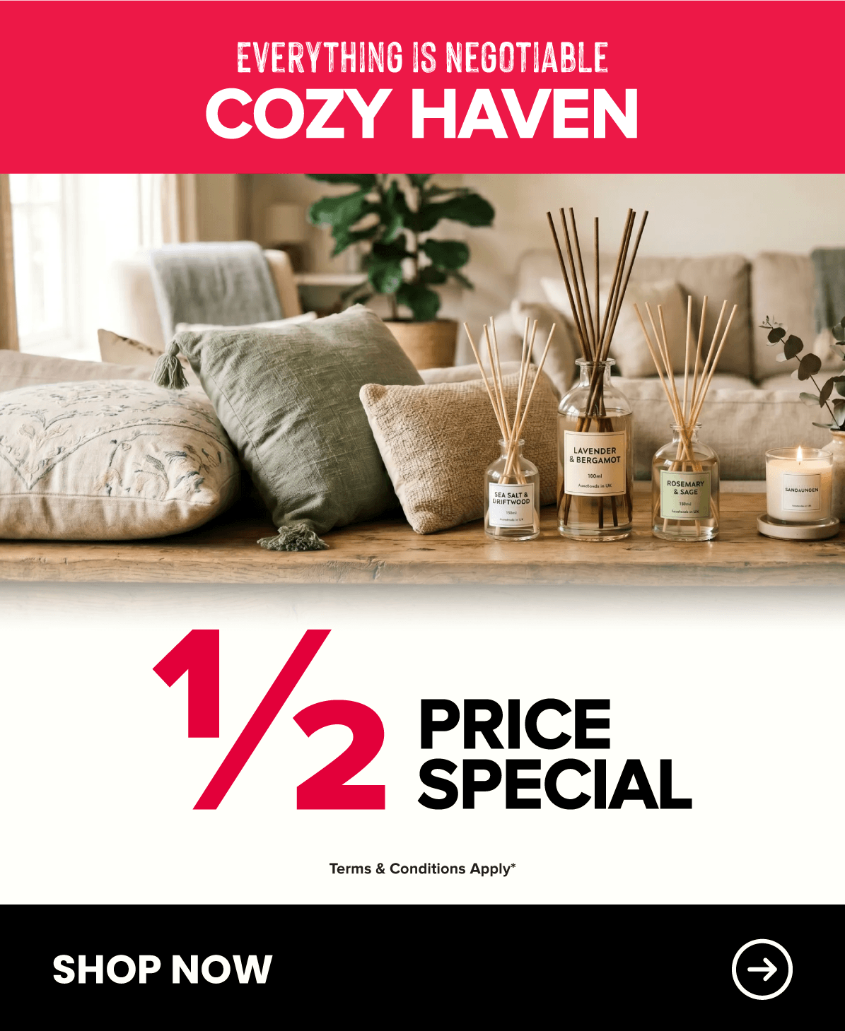 Harvey Norman Homeware Cozy Haven Everything is Negotiable