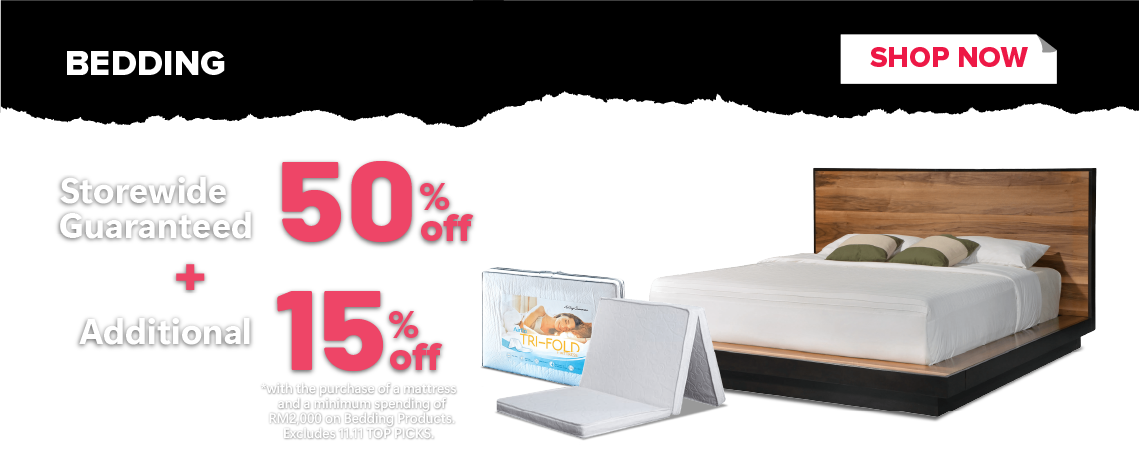 Bedding Guaranteed 50% OFF + Additional 15% OFF*