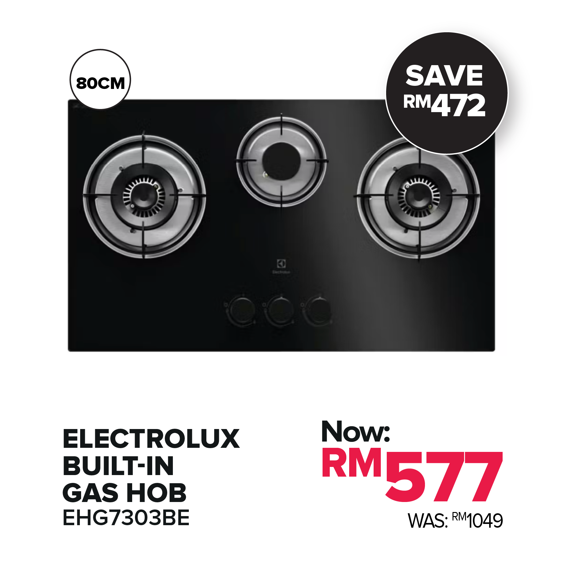 ELECTROLUX BUILT-IN GAS HOB