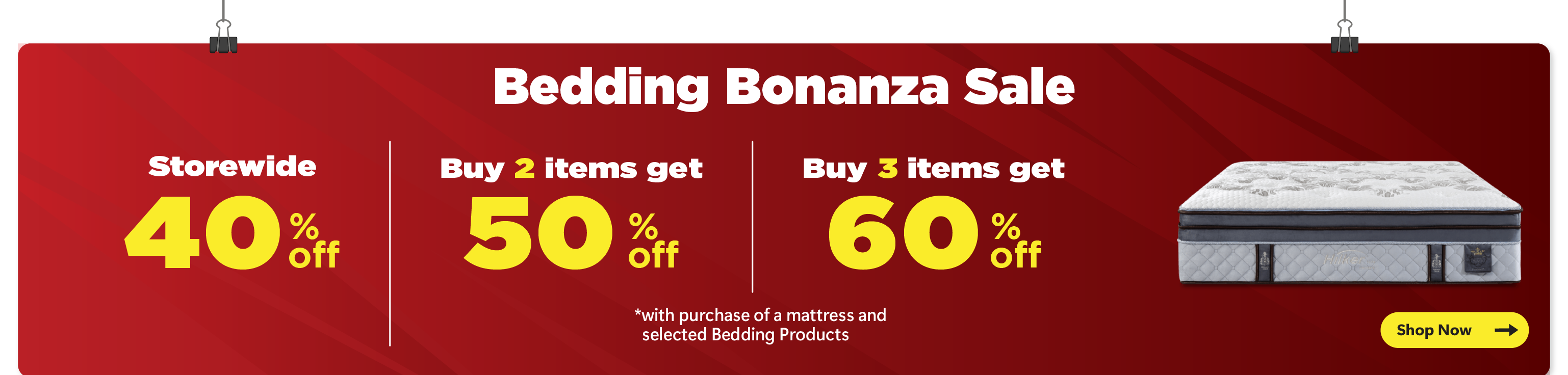 Bedding Storewide 40% off