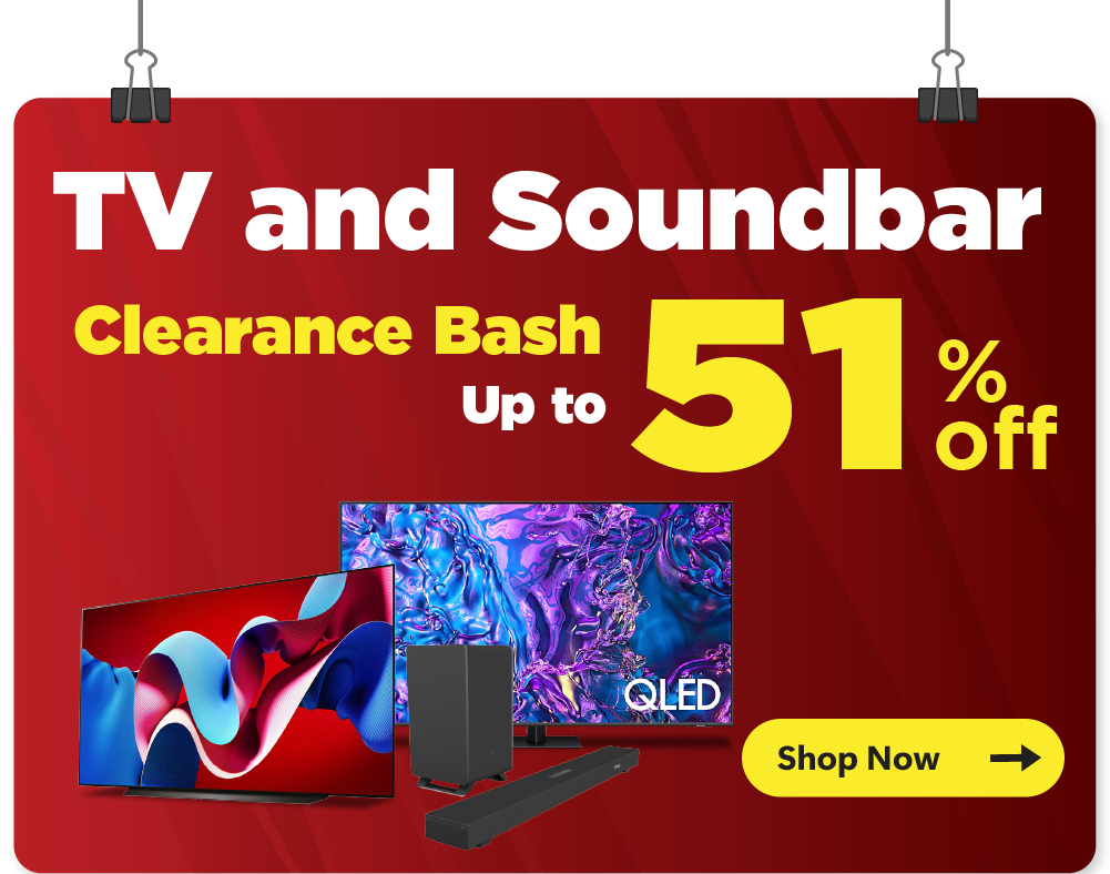 TV and Soundbar Clearance Bash up to 51 % off