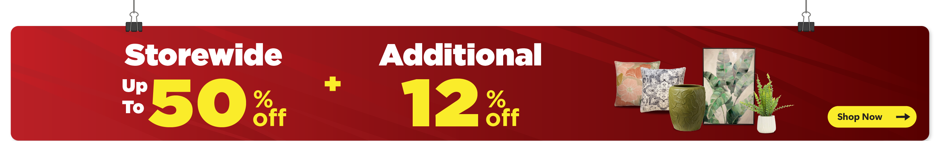 Homeware Storewide Up To 50% off + Additional 12% off