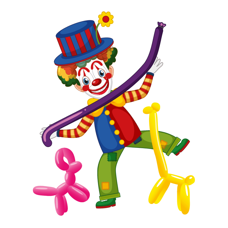 Clown with Balloons