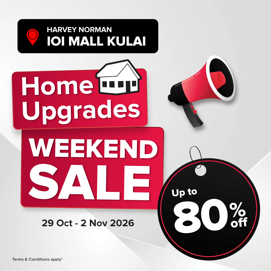 Harvey Norman IOI Mall Kulai Home Upgrades Weekend Sale