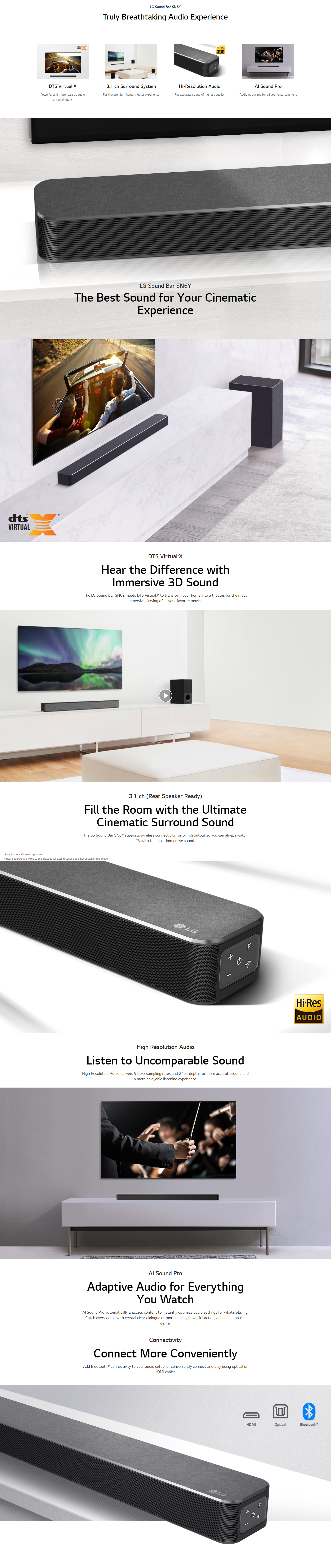 lg sound bar rear speakers not working