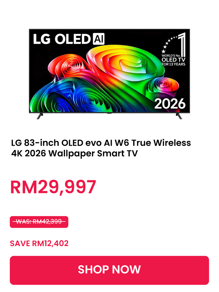 LG 83-inch OLED evo AI W6