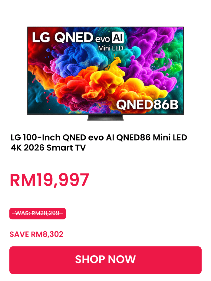 LG 100-inch QNED evo AI QNED86