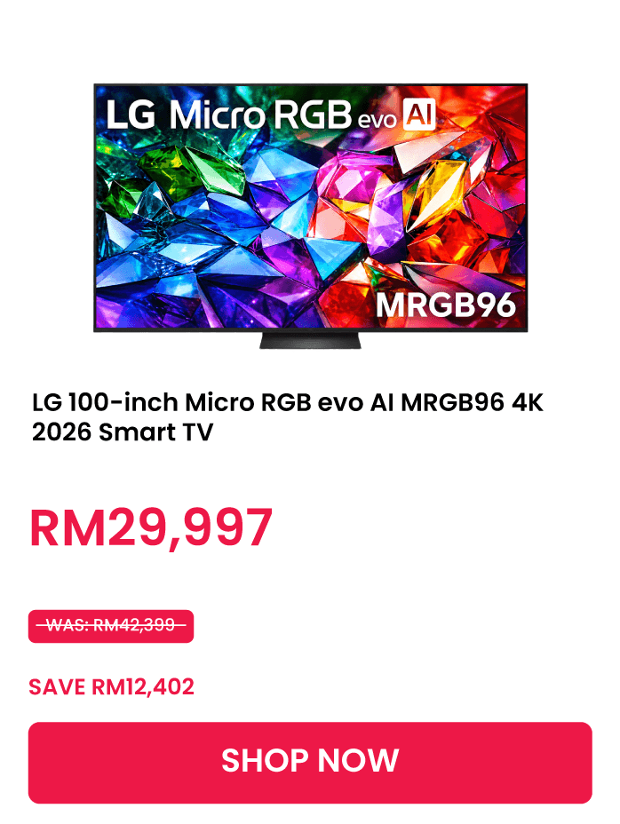 LG 100-inch Micro RGB evo AI MRGB96