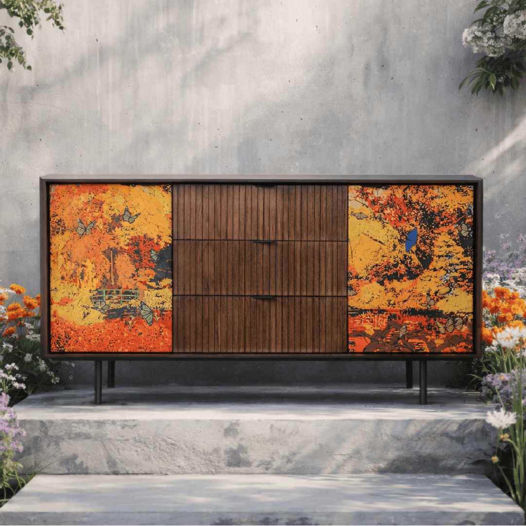 MAPLE Wooden Buffet Cabinet - The Promised Garden I