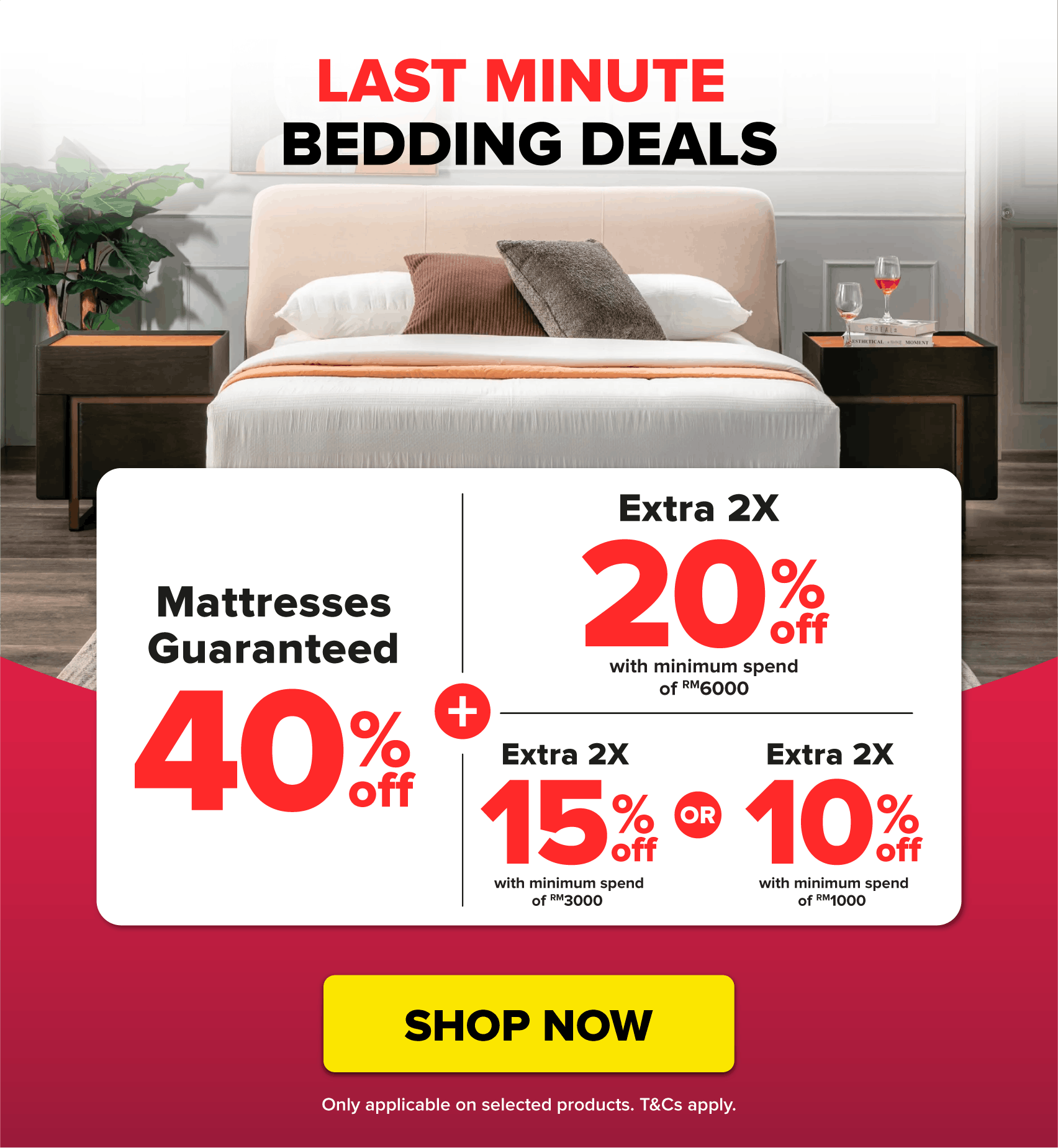Harvey Norman Sure Win Bedding Deals Last Minute CNY Sale