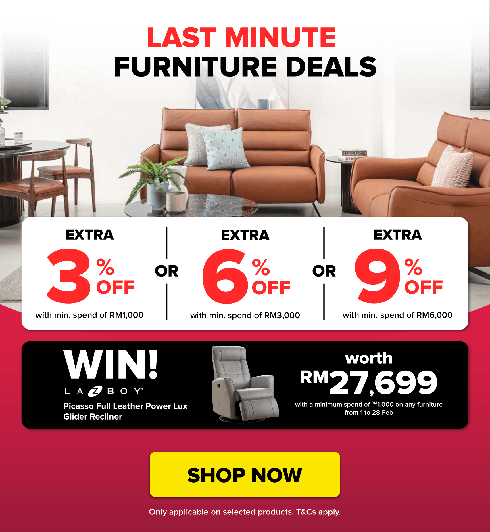 Harvey Norman Sure Win Furniture Deals Last Minute CNY Sale