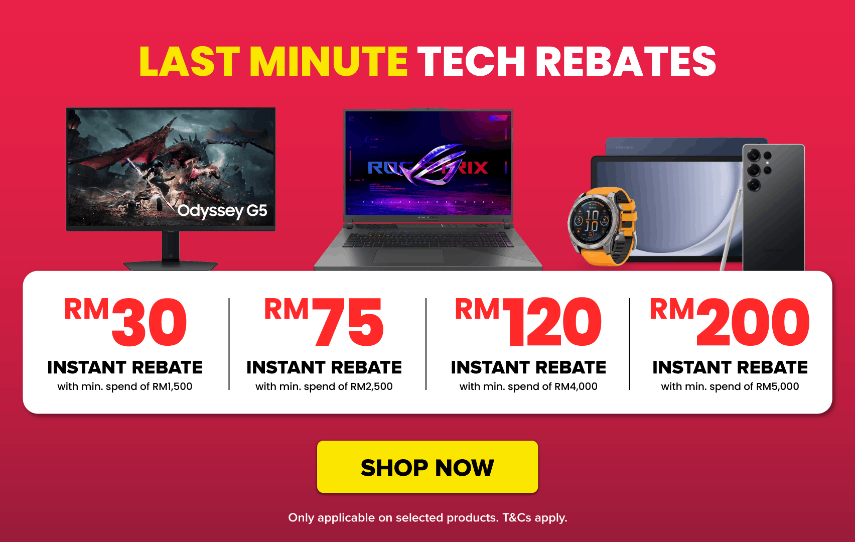 Harvey Norman Christmas Tech Rebate Last Minute CNY Sale
