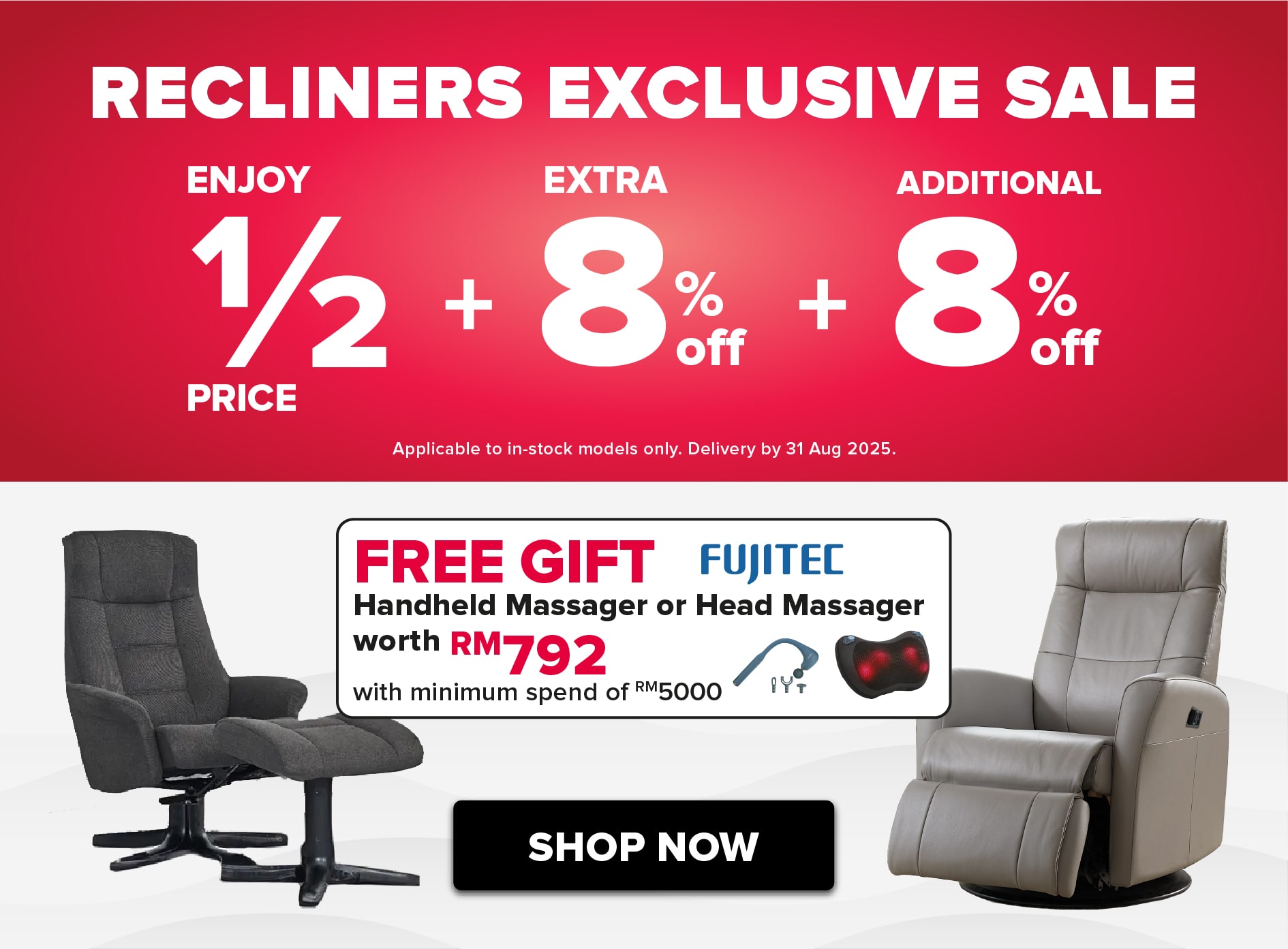Recliners Exclusive Sale Lucky 8.8 Super Sale