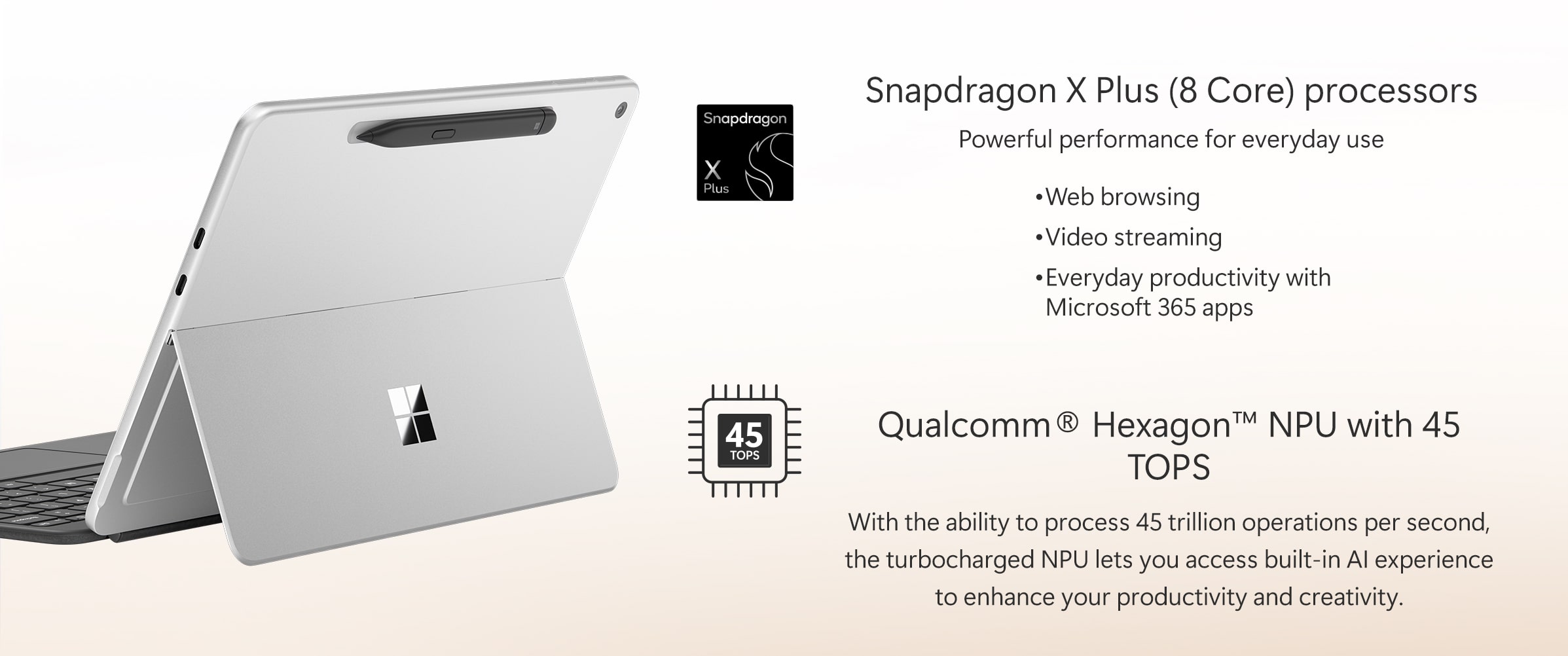 Qualcomm Snapdragon X Plus (8 Core) processors