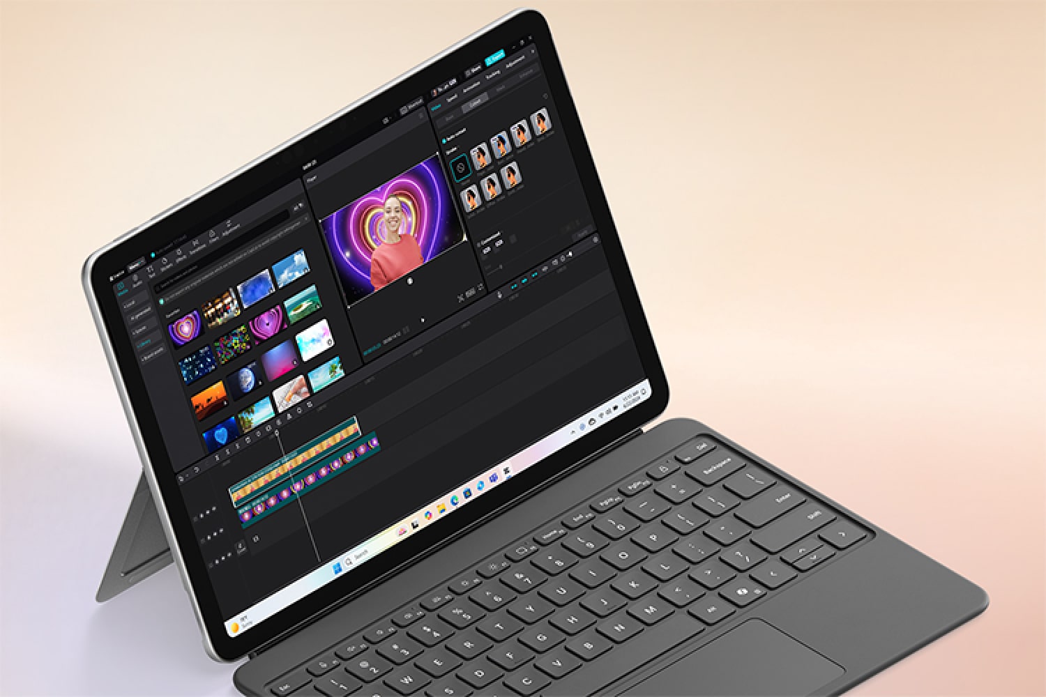 Woman using a Copilot+ PC Laptop
