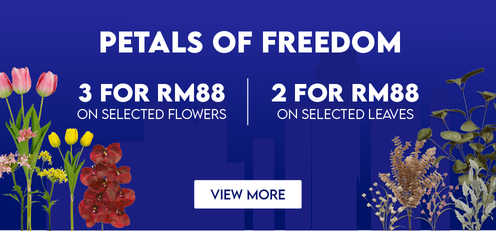 Biggest Ever Merdeka Salebration Flowers Leaves Promo