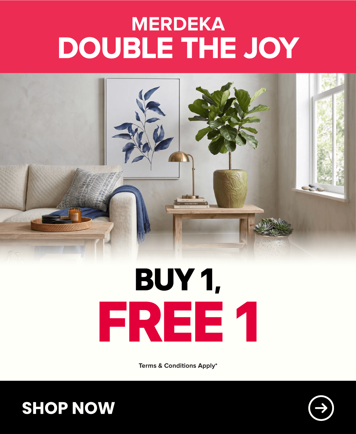 Harvey Norman Homeware Double the Joy Merdeka Super Sale