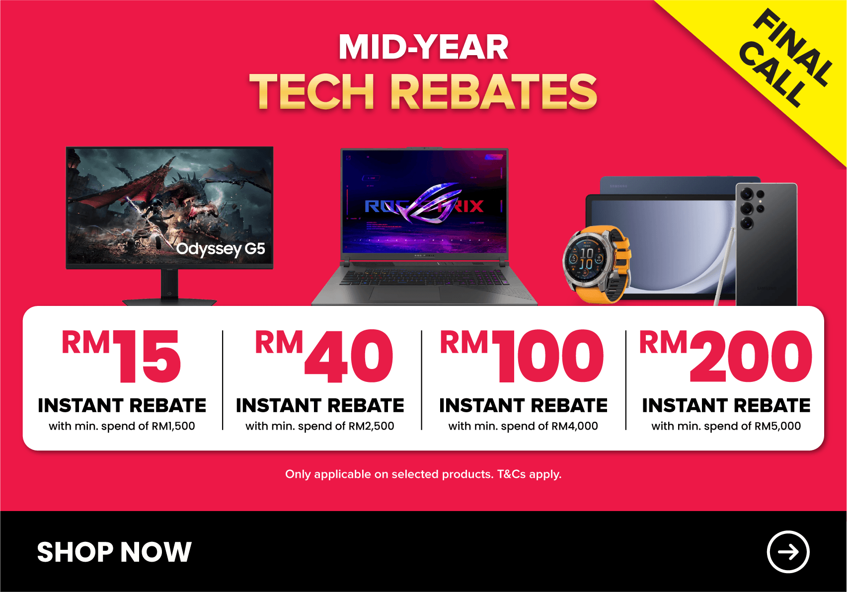 Harvey Norman Mid-Year Tech Rebates Mid-Year Clearance Final Call