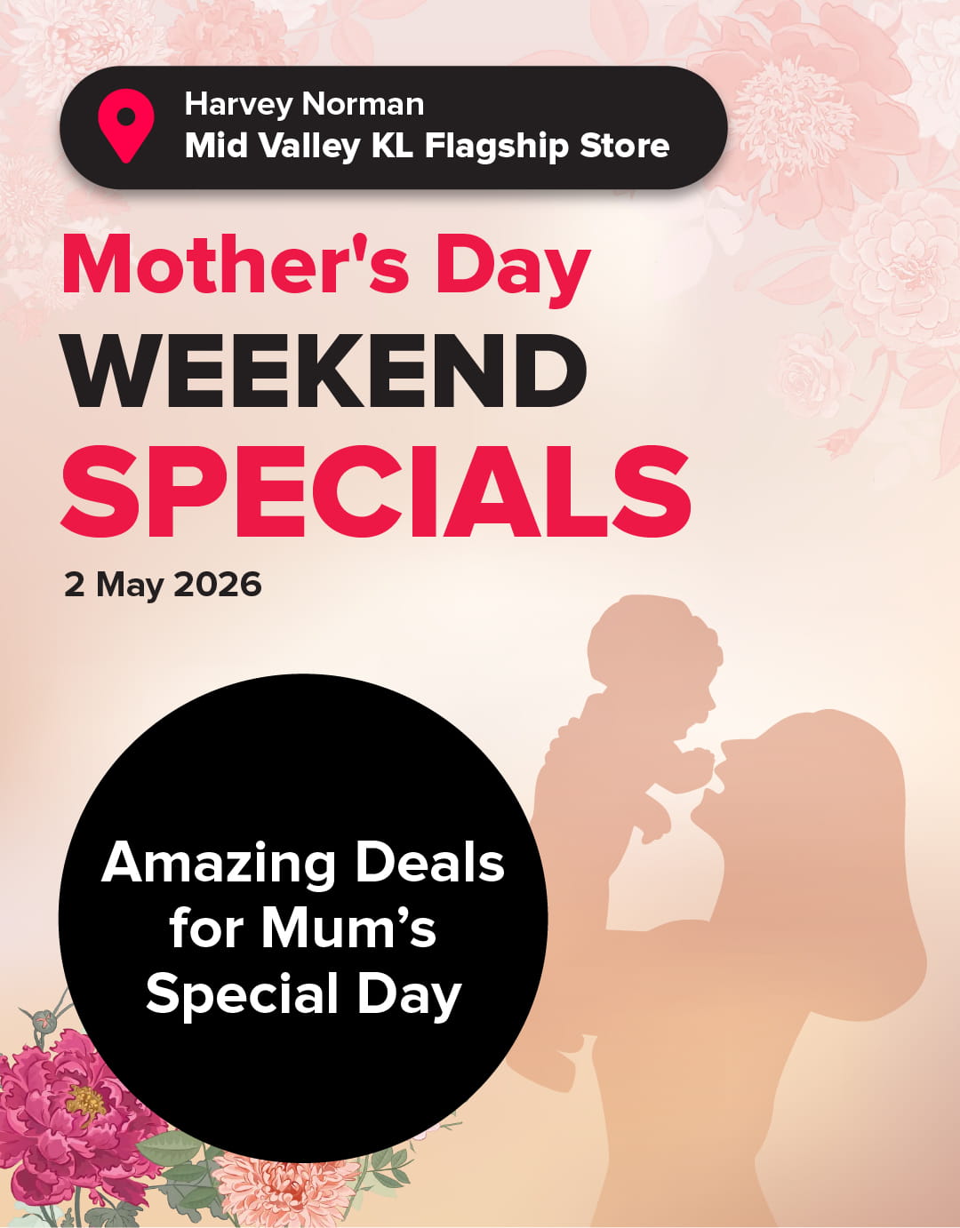 Harvey Norman Mother's Day Weekend Specials