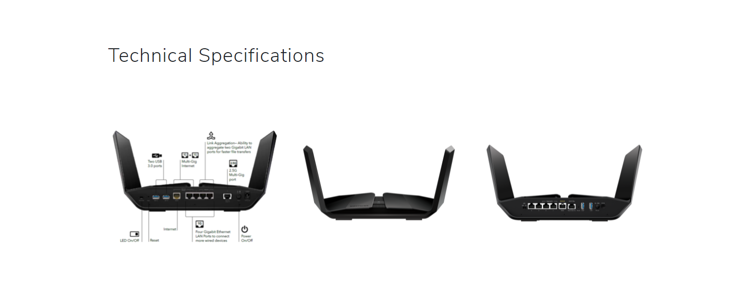 Netgear Nighthawk RAX200 AX11000 12Stream TriBand WiFi 6 Router