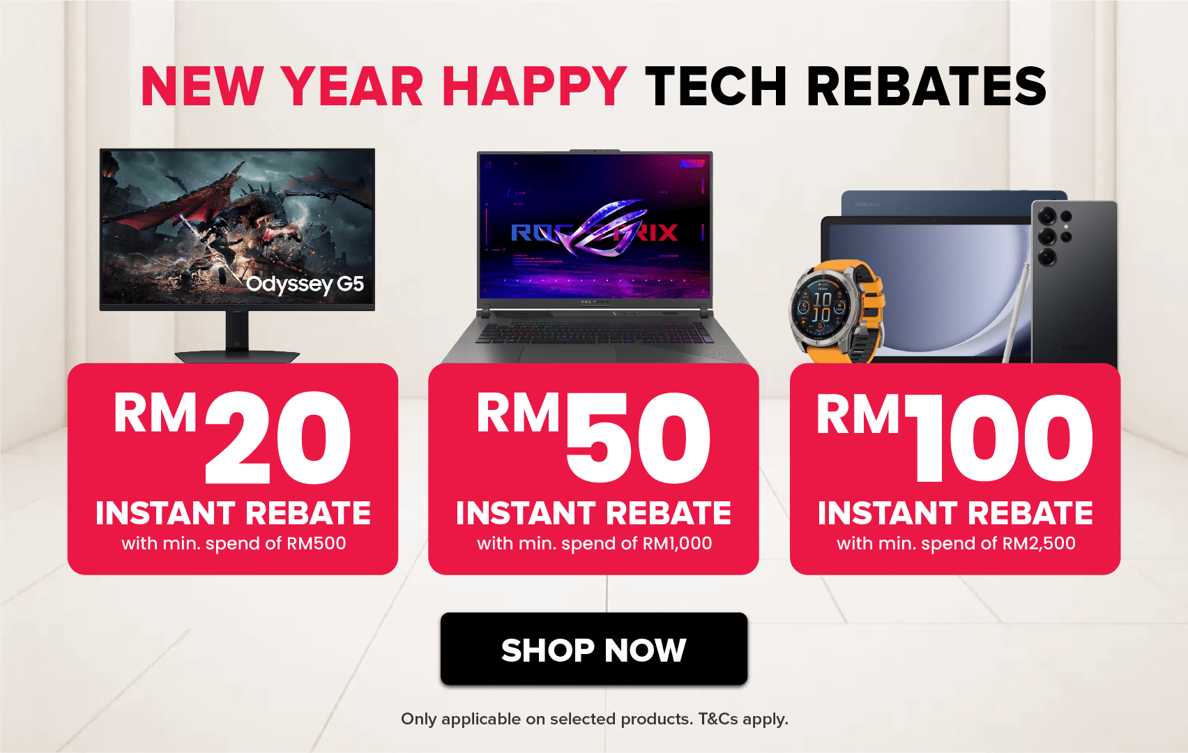 Harvey Norman Christmas Tech Rebate New Year Happy Sale