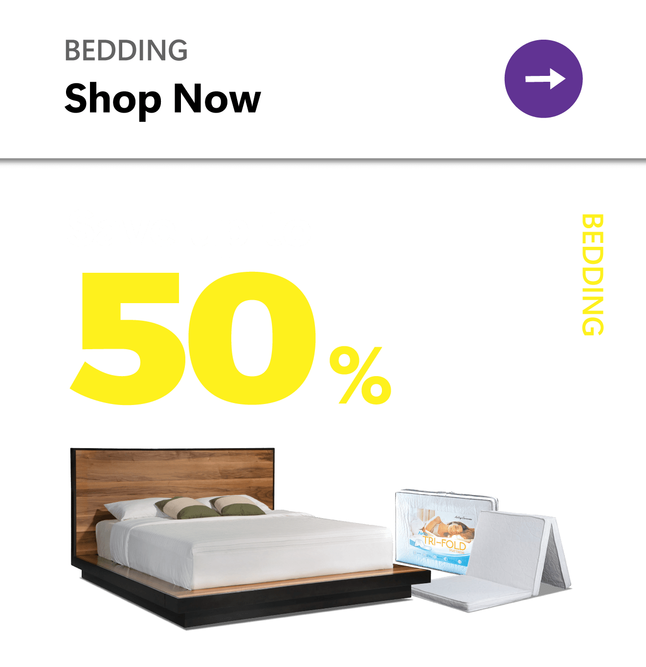 Bedding storewide 50% off