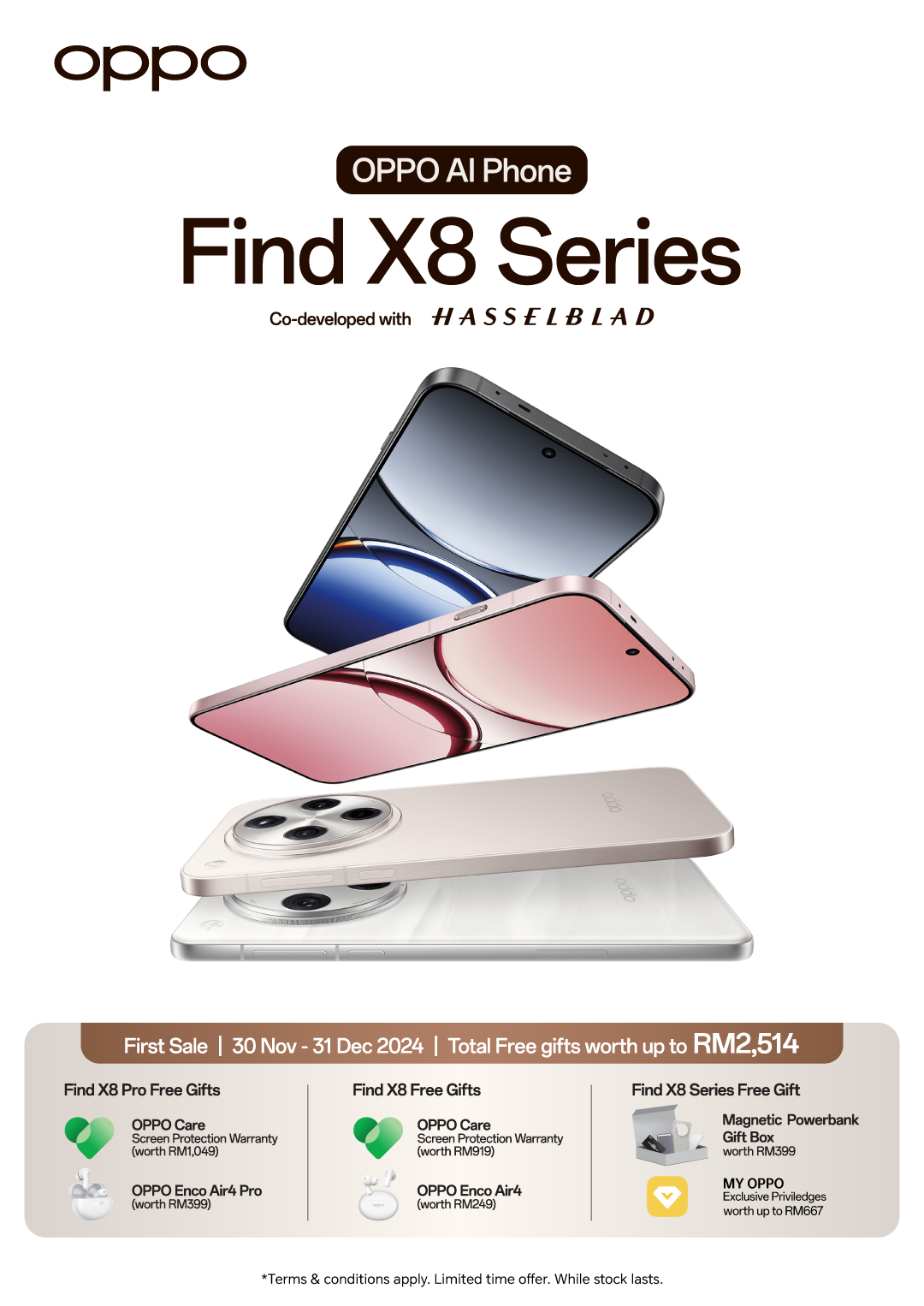Oppo X8 Series Launch Exclusive Gifts worth up to RM2514